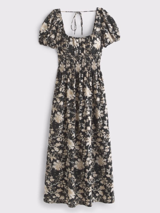 Abercrombie & Fitch Dresses & Skirts - Abercrombie Smocked Puff Sleeve Midi Dress